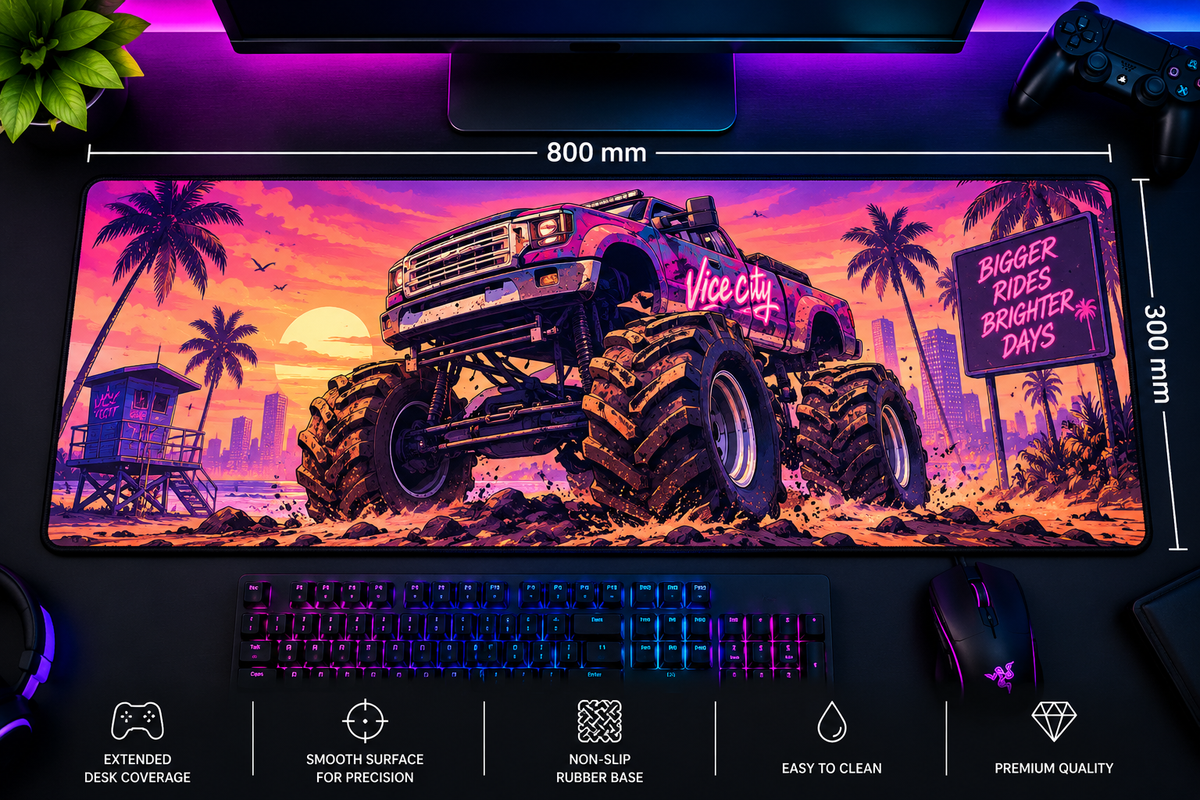VicePalm™ Vice City Extended Gaming Mouse Pad
