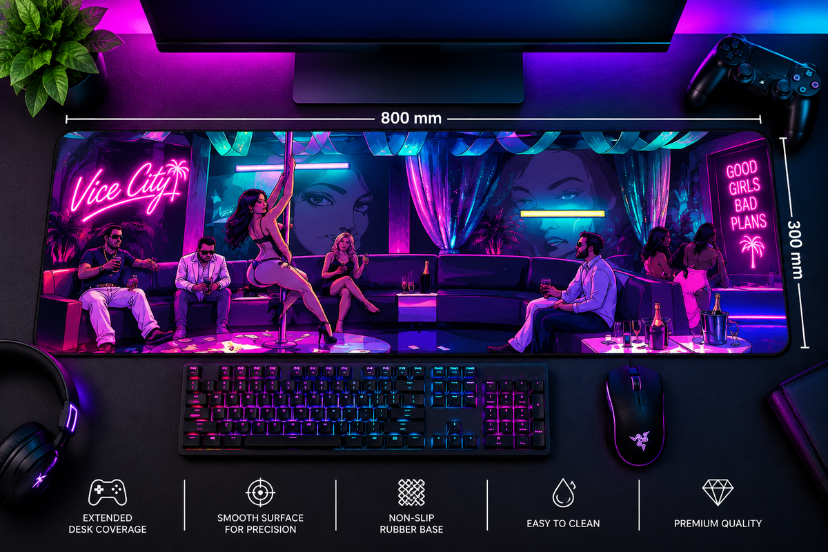 VicePalm™ Vice City Extended Gaming Mouse Pad