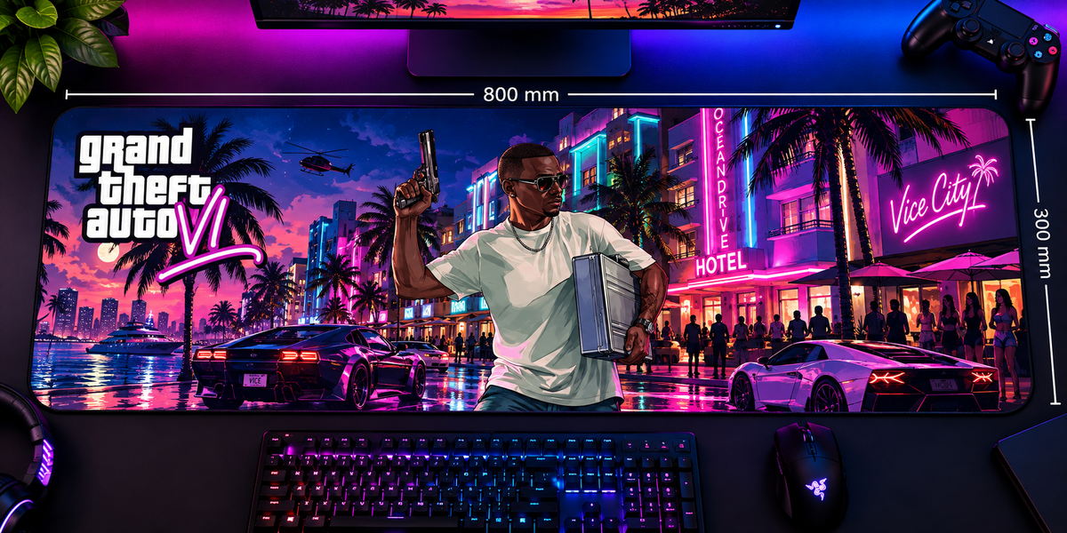 VicePalm™ Vice City Extended Gaming Mouse Pad