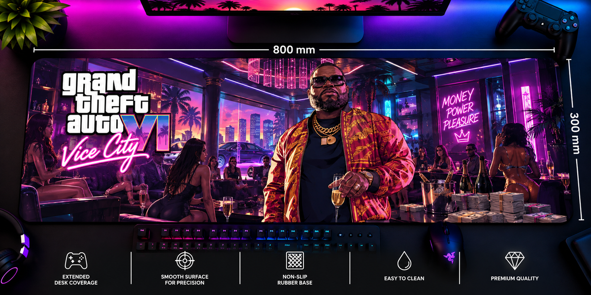 VicePalm™ Vice City Extended Gaming Mouse Pad